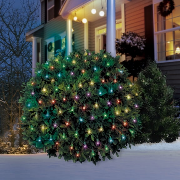 Member's Mark 120ct Twinkling LED Net Light, 6' x 4' Lighted Area
