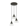 thumbnail image 2 of Hunter Cypress Grove Glass 3 Light Pendant Light Fixture, Round Cluster and Linear Cluster, 2 of 9