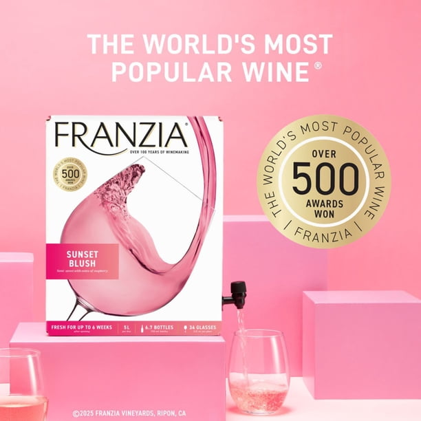 Franzia Sunset Blush Pink Wine, 5 L - Samsclub.com
