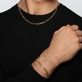 thumbnail image 6 of Solid Figaro Chain Necklace in 14K Gold, 6 of 7