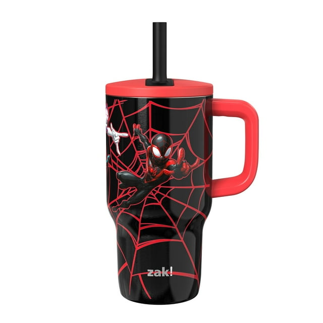 Zak Designs 16oz Stainless Steel Double-Wall Tumbler for Kids with Straw, Assorted Sets
