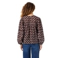 thumbnail image 4 of BILA Women's Printed Pintuck Long Sleeve Cotton Top, 4 of 9