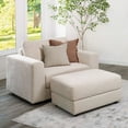 thumbnail image 1 of Elliot Stain-Resistant Oversized Armchair and Ottoman, Assorted Colors, 1 of 15
