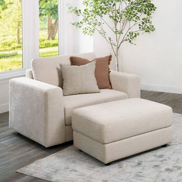 Elliot Stain-Resistant Oversized Armchair and Ottoman