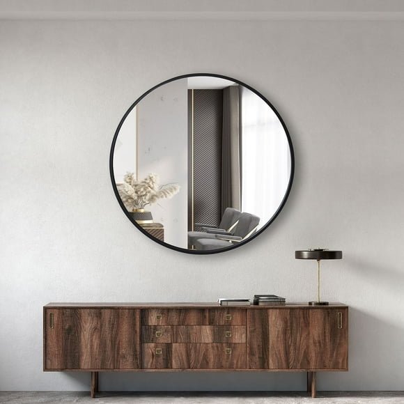 Jill Zarin 36" Elegant Round Metal Wall Mirror, Assorted Colors