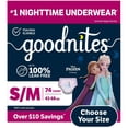 thumbnail image 1 of Goodnites Nighttime Bedwetting Underwear for Girls, Sizes Extra Small - Extra Extra Large, 1 of 17