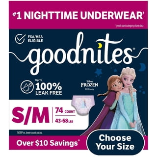 Goodnites Nighttime Bedwetting Underwear for Girls, Sizes Extra Small - Extra Extra Large
