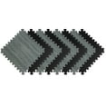 thumbnail image 1 of Norsk 25" x 25" Reversible Foam Flooring, Gray Wood & Black, 8 Tiles, 1 of 9