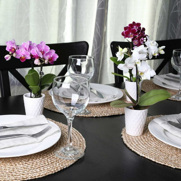 Live White Mini Orchid's in Ceramic Pot, 12 Pack - Samsclub.com