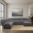thumbnail image 1 of Fletcher 6-Piece Fabric Reclining Sectional, Gray, 1 of 10