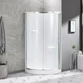 thumbnail image 9 of Breeze 34” x 34” x 77” Corner Shower Kit with Clear Glass, Walls, Base and Hardware, 9 of 21