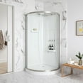 thumbnail image 4 of Breeze 38” x 38” x 77” Corner Shower Kit with Clear Glass, Walls, Base and Hardware, 4 of 6