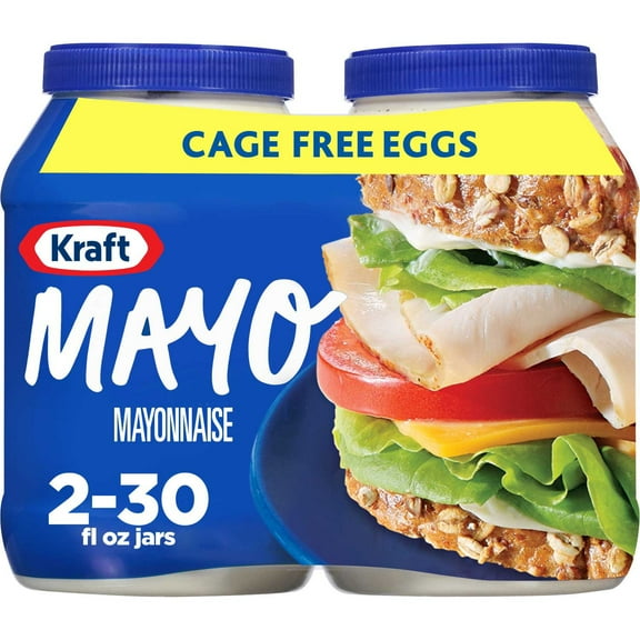 Kraft Real Mayo Mayonnaise, 30 fl. oz. jars, 2 pk.
