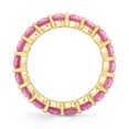 thumbnail image 2 of Oval Cut Lab Created Pink Sapphire Eternity Band in 14K Yellow Gold, 2 of 6