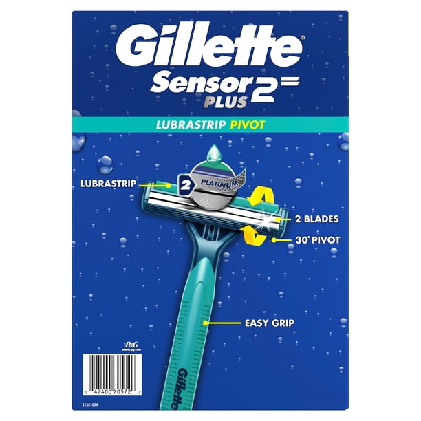 Gillette Sensor2 Plus Lubrastrip Pivoting Head Disposable Razors