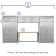 thumbnail image 2 of Seville Classics UltraHD 8-Piece Steel Garage Cabinet Storage Set w/ Height Adjustable Workbench, 14 Feet Wide, 2 of 13