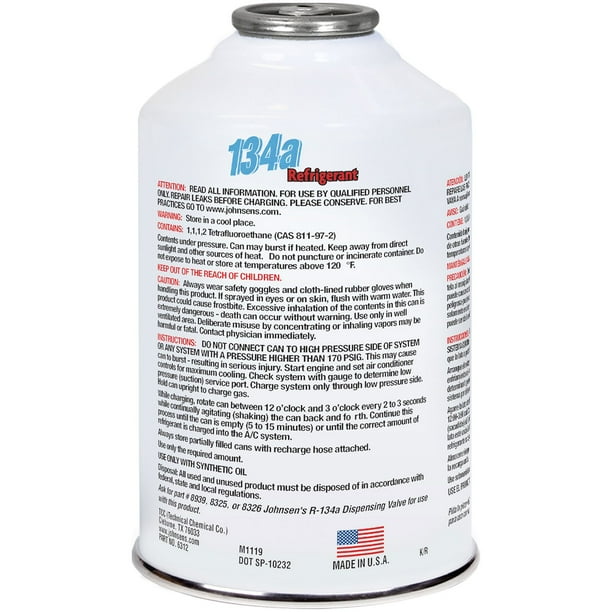 Johnsens R-134a A/C Refrigerant 12 pack, 12oz. Cans - Samsclub.com