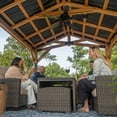 thumbnail image 8 of Backyard Discovery 14' x 12' Cedar Wood Peak Roof Gazebo with PowerPort, 8 of 17