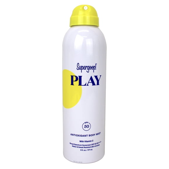 Supergoop PLAY Antioxidant Body Mist, SPF 50 with Vitamin C, 6 fl. oz.