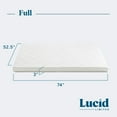 thumbnail image 4 of Lucid Limited 3" Gel Memory Foam Topper with Cover, Assorted Sizes, 4 of 6