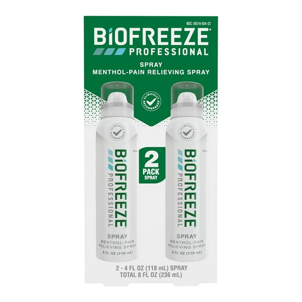 Biofreeze Professional Menthol Pain Relief Spray, 4 fl. oz, 2 pk