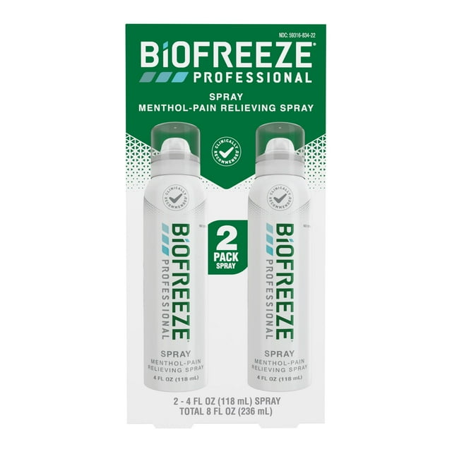 Biofreeze Professional Menthol Pain Relief Spray, 4 fl. oz, 2 pk.