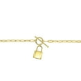 thumbnail image 2 of Padlock Toggle Paperclip Chain Pendant Necklace in 14K Gold, 2 of 6