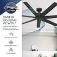thumbnail image 13 of Hunter Downtown ENERGY STAR® Damp Rated Ceiling Fan and Wall Control - 72" & 60" Assorted Colors, 13 of 19