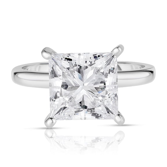 Lab Created Princess Cut Solitaire Diamond Ring