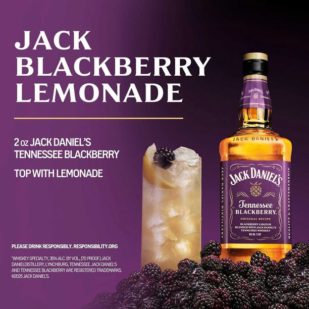 Jack Daniel's Blackberry Tennessee Whiskey, 750 ml - Samsclub.com