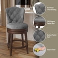 thumbnail image 4 of HH2Home Edenwood Wood Counter Height or Bar Height Swivel Stool, 4 of 8