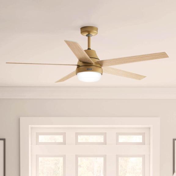 Hunter Aerodyne Wi-Fi ENERGY STAR Ceiling Fan with LED Light Kit and Handheld Remote, Assorted Sizes & Colors