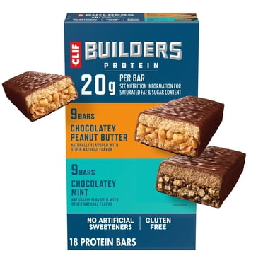 CLIF BUILDERS Gluten Free Protein Bars, Variety Pack, 18 pk.