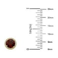 thumbnail image 3 of Round Cut Gemstone & 0.13 CT. T.W. Halo Diamond Stud Earrings in 14K Gold, 3 of 3