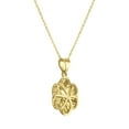 thumbnail image 2 of Diamond Cut Flower Pendant Necklace in 14K Gold, 2 of 6