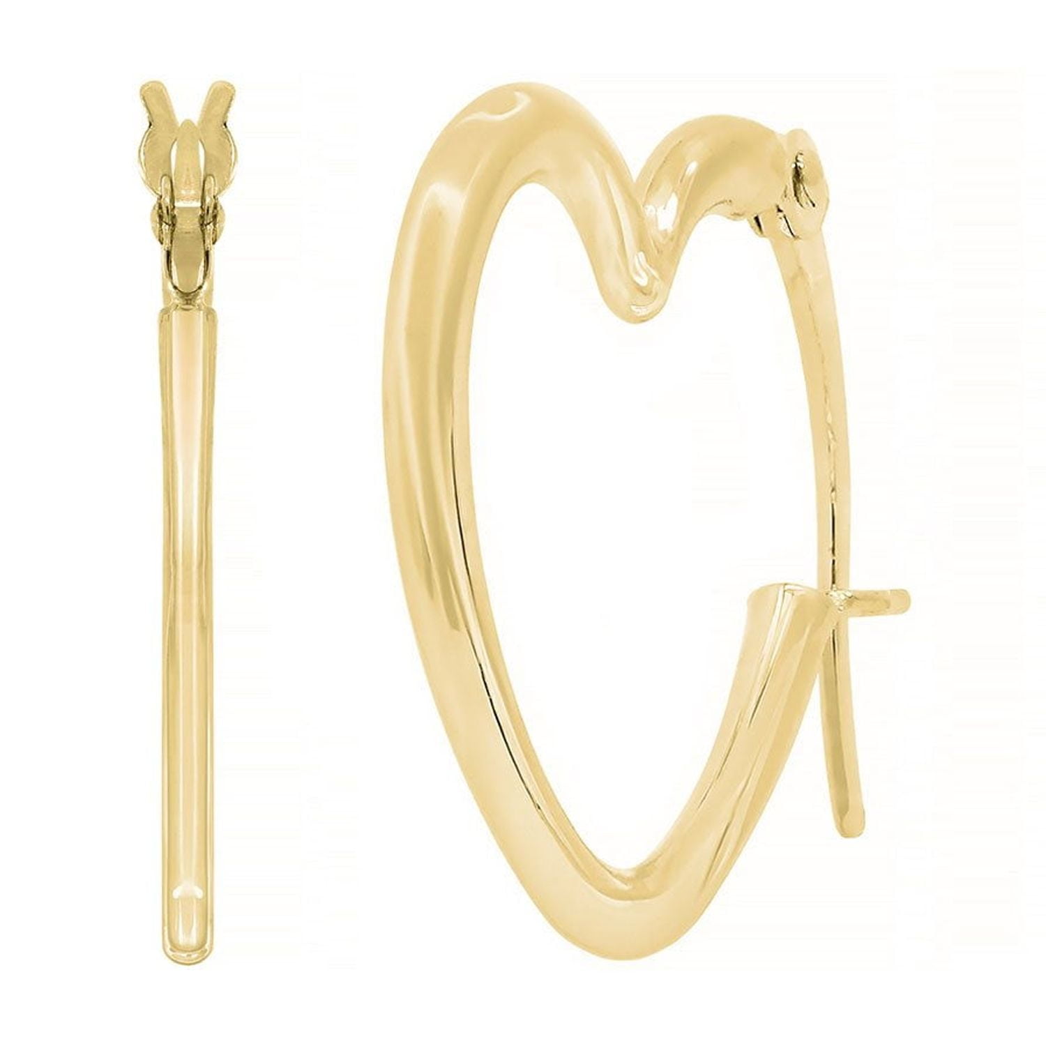 Open Heart Hoop Earrings in 14K Gold - Samsclub.com