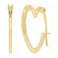 thumbnail image 5 of Open Heart Hoop Earrings in 14K Gold, 5 of 7
