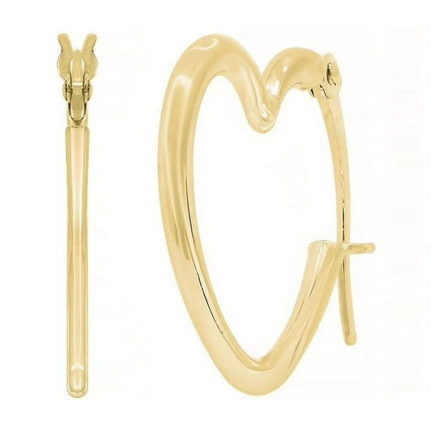 Open Heart Hoop Earrings in 14K Gold - Samsclub.com