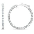 thumbnail image 2 of 2.45 CT. TW. Diamond Hoop Earrings in 14K Gold, 2 of 5