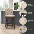 thumbnail image 4 of HH2Home Edenwood Wood Counter Height or Bar Height Swivel Stool, 4 of 10