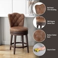 thumbnail image 4 of HH2Home Edenwood Wood Counter Height or Bar Height Swivel Stool, 4 of 10