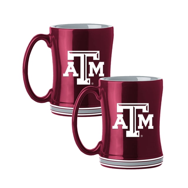 Logo Brands Texas A&M Aggies 14oz Relief Mug Set