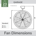 thumbnail image 9 of Hunter 23" Easy Install Dual-Mount LED Garage Fan with 6 Speed High Velocity Motor, 9 of 21