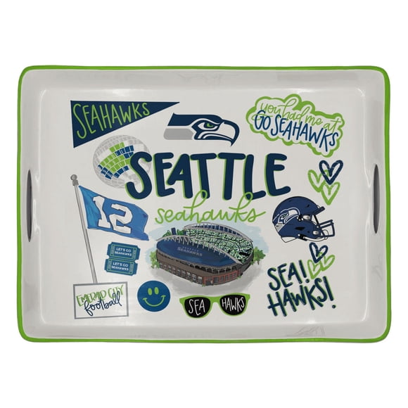 Seattle Seahawks Ceramic Serving Tray