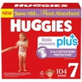 thumbnail image 3 of Huggies Little Movers Plus Baby Diapers, Size 3-7, 3 of 11