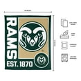 thumbnail image 3 of Logo Brands Colorado State Rams 60"x70" Super Plush Blanket, 3 of 6