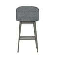 thumbnail image 9 of HH2 Home Upholstered Barrel Back Wood Adjustable Height Swivel Bar Stool, 9 of 19