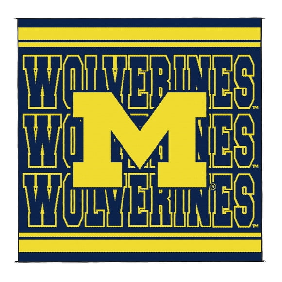 Logo Brands Michigan Wolverines 106"x106" Rally Mat