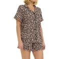 thumbnail image 4 of Betsey Johnson Women's Short Sleeve & Ruffle Short Pajama Set, 4 of 6