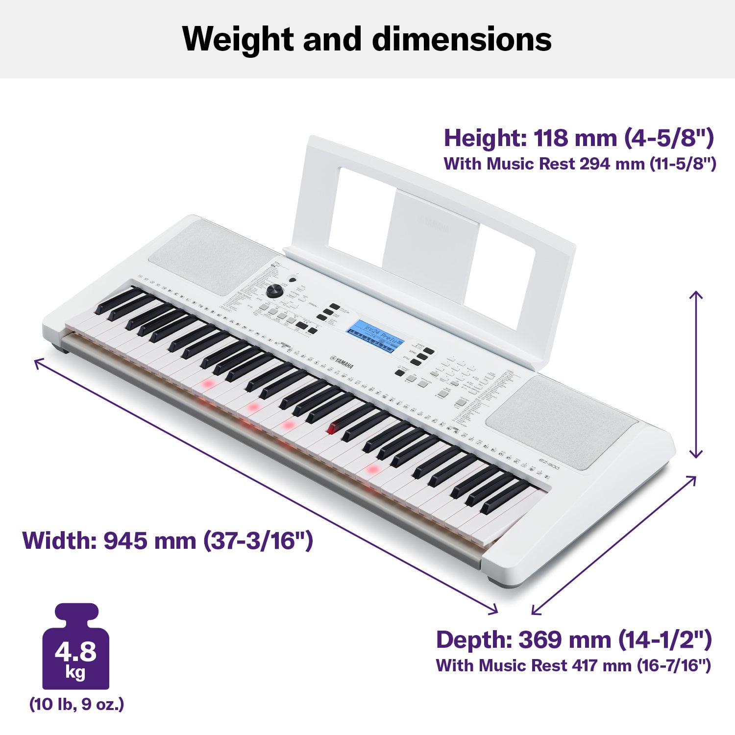 Yamaha 61-Key Lighted Portable Keyboard (EZ-300AD) - Samsclub.com